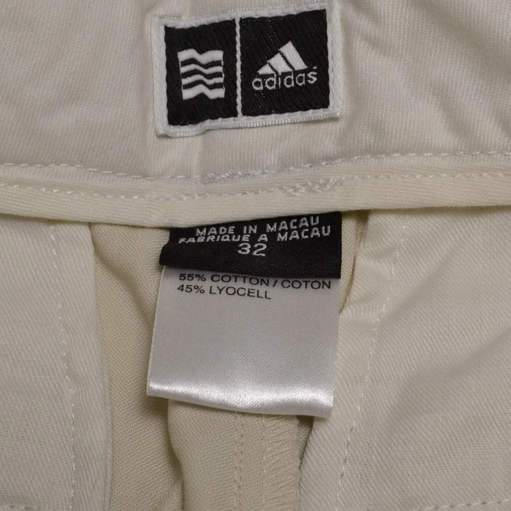Adidas Men's Casual Tencel Pant Ecru Golf Chino Casual‎ Size 32 Performance